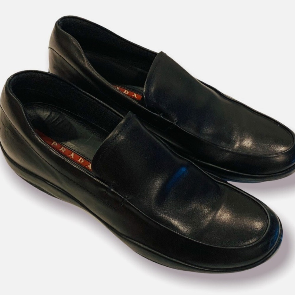 Prada Black Sport Driving Loafers